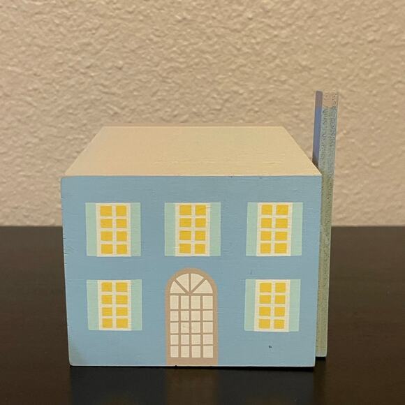 Set of 3 Little wooden houses, wooden blocks - Picture 5 of 10